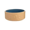 Cane & Blue Lettered Dog Bowl 15cm