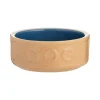 Cane & Blue Lettered Dog Bowl 18cm