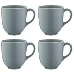 Classic Collection Set Of 4 Grey Mugs 400ml