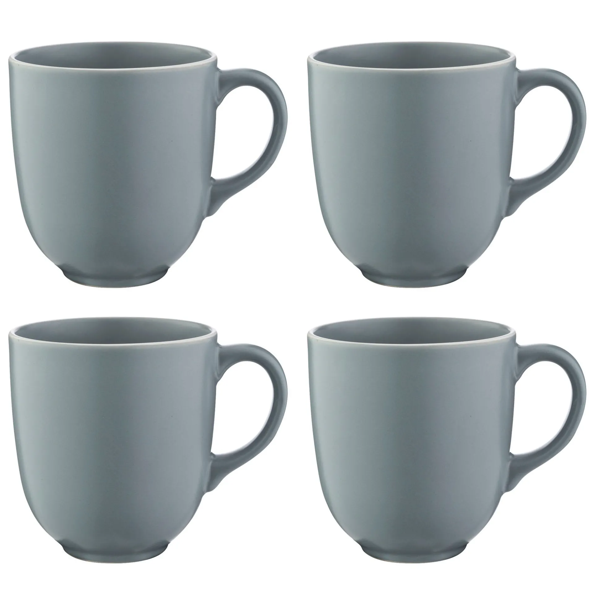 Classic Collection Set Of 4 Grey Mugs 400ml