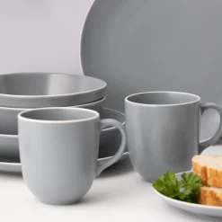 Classic Collection Set Of 4 Grey Mugs 400ml
