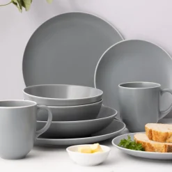 Classic Collection Set Of 4 Grey Pasta Bowls