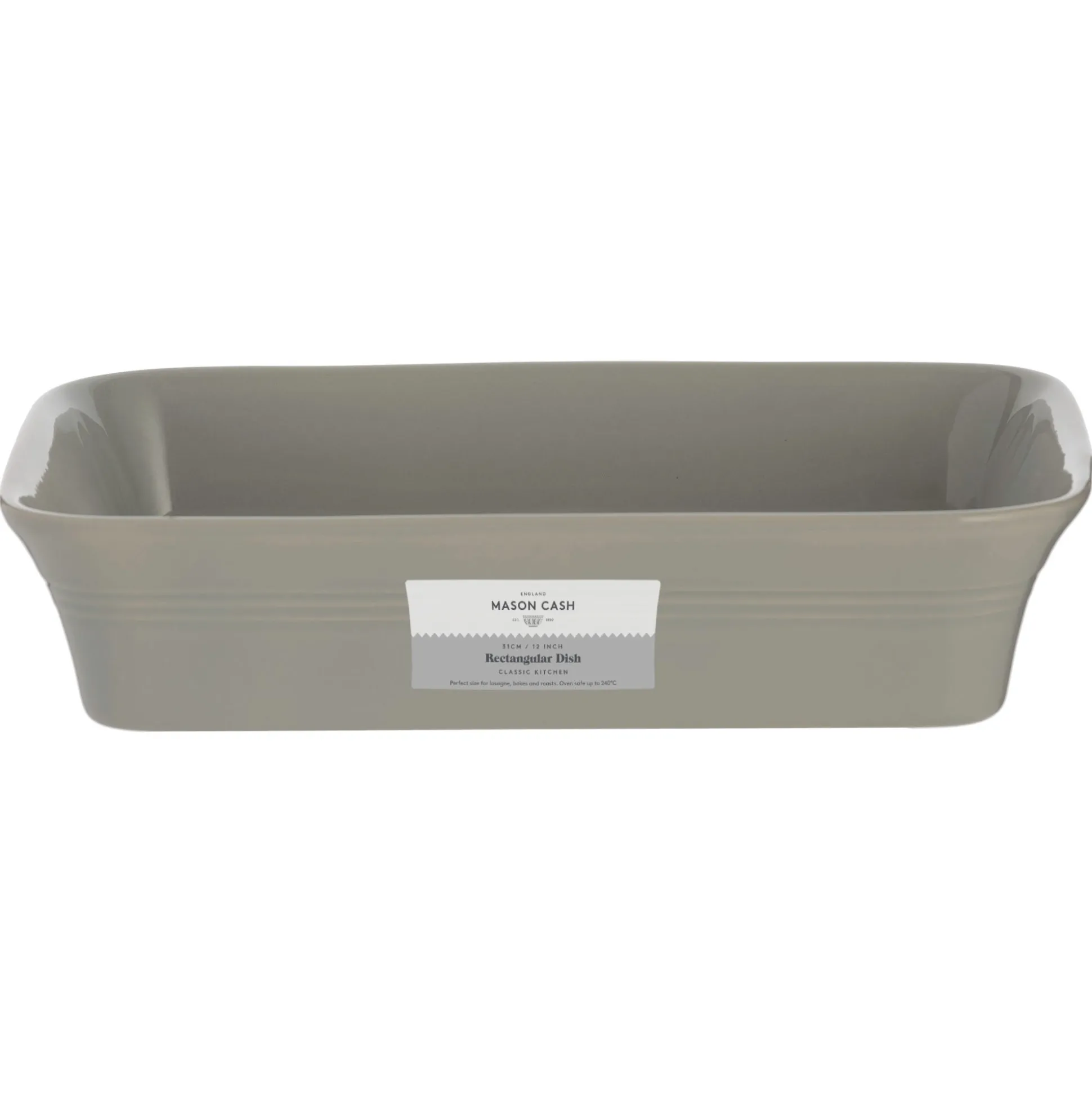 Classic Kitchen Grey Rectangular Baker 31cm