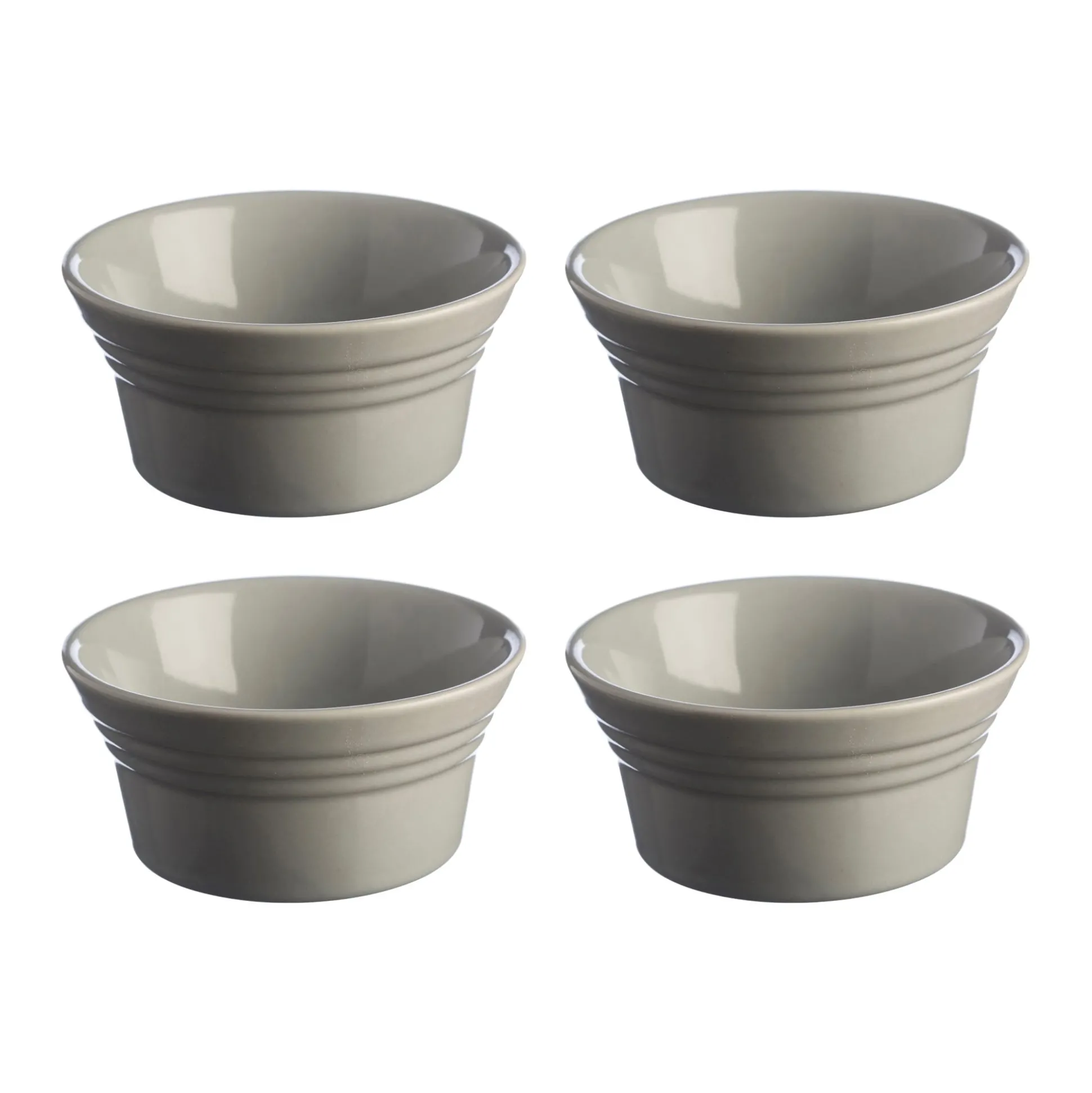 Classic Kitchen Set Of 4 Grey Ramekins 9.5cm
