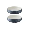 Colour Mix Grey Set Of 2 Cat Saucers 13cm