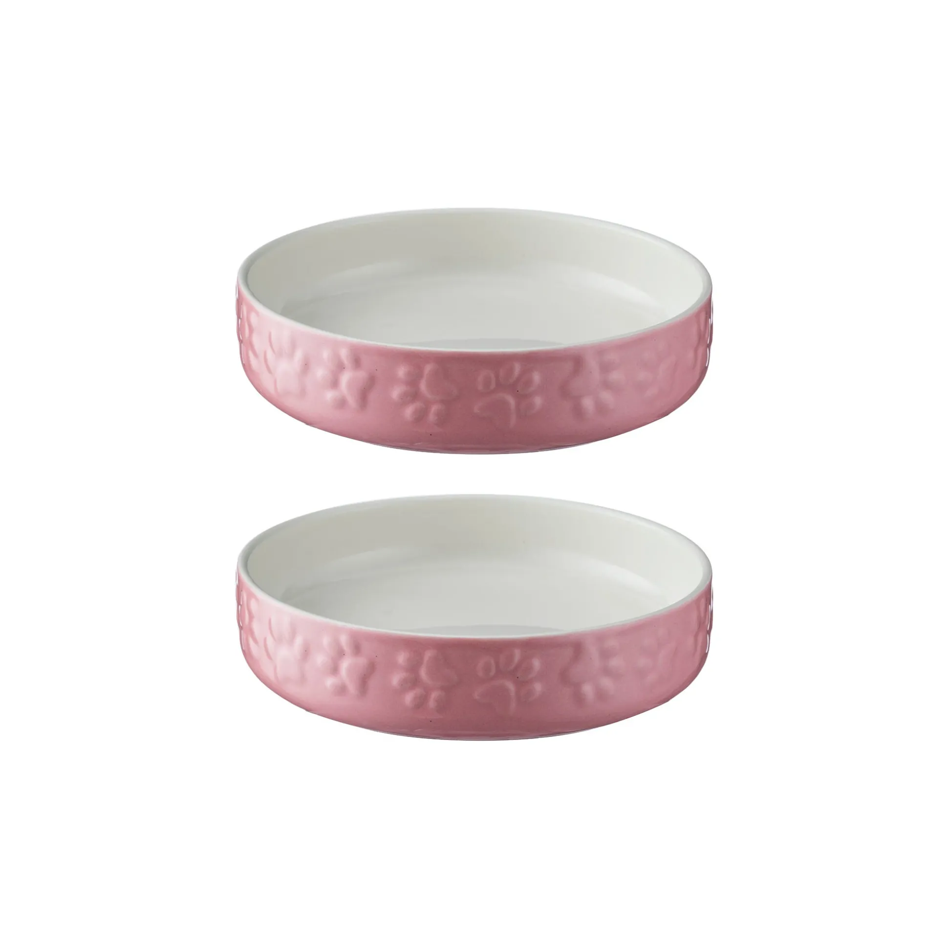Colour Mix Pink Set Of 2 Cat Saucers 13cm