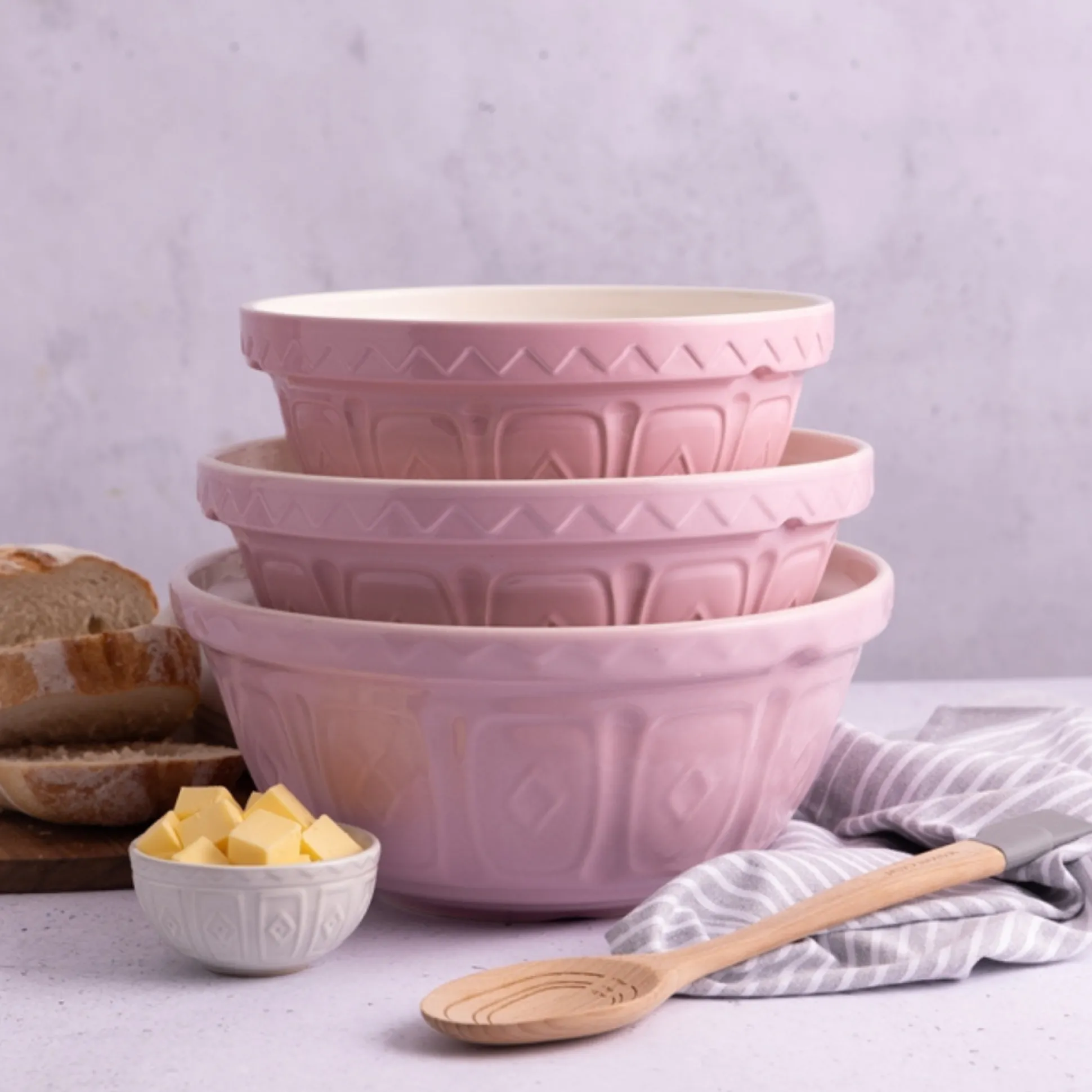 Colour Mix S24 Powder Pink Mixing Bowl 24cm