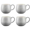 Impressions Set Of 4 Grey Mugs 350ml