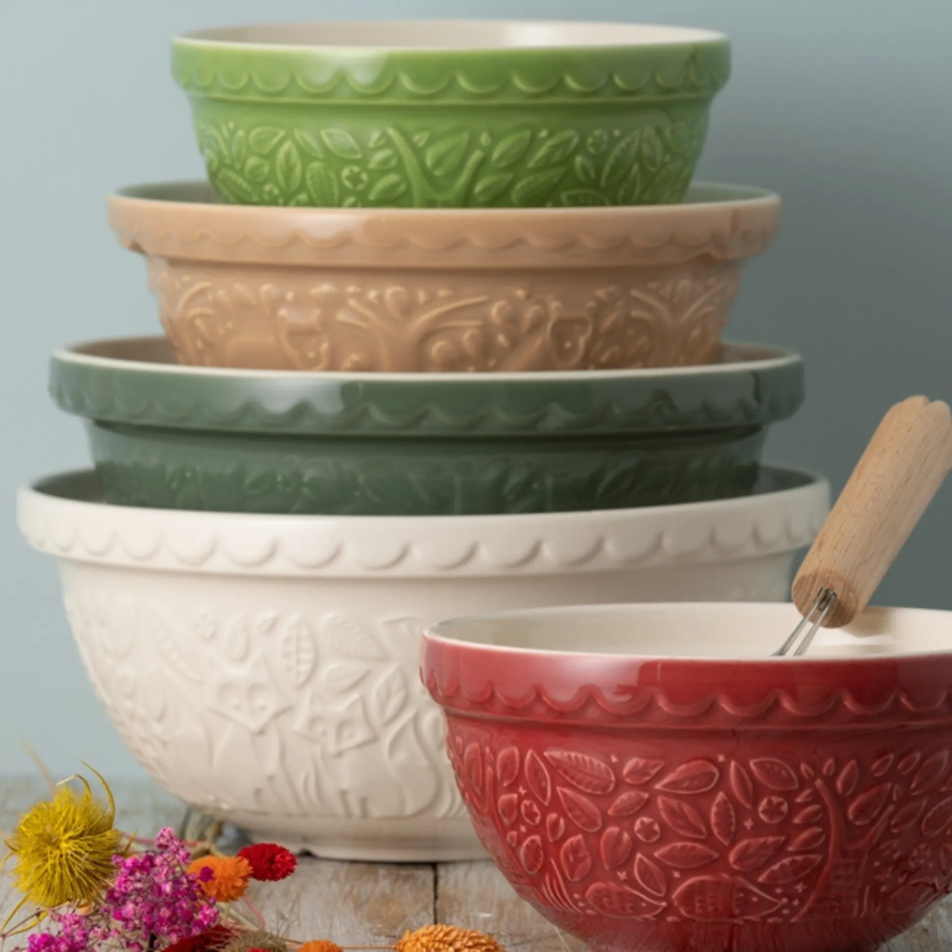In The Forest S30 Red H/Hog Mixing Bowl 21cm