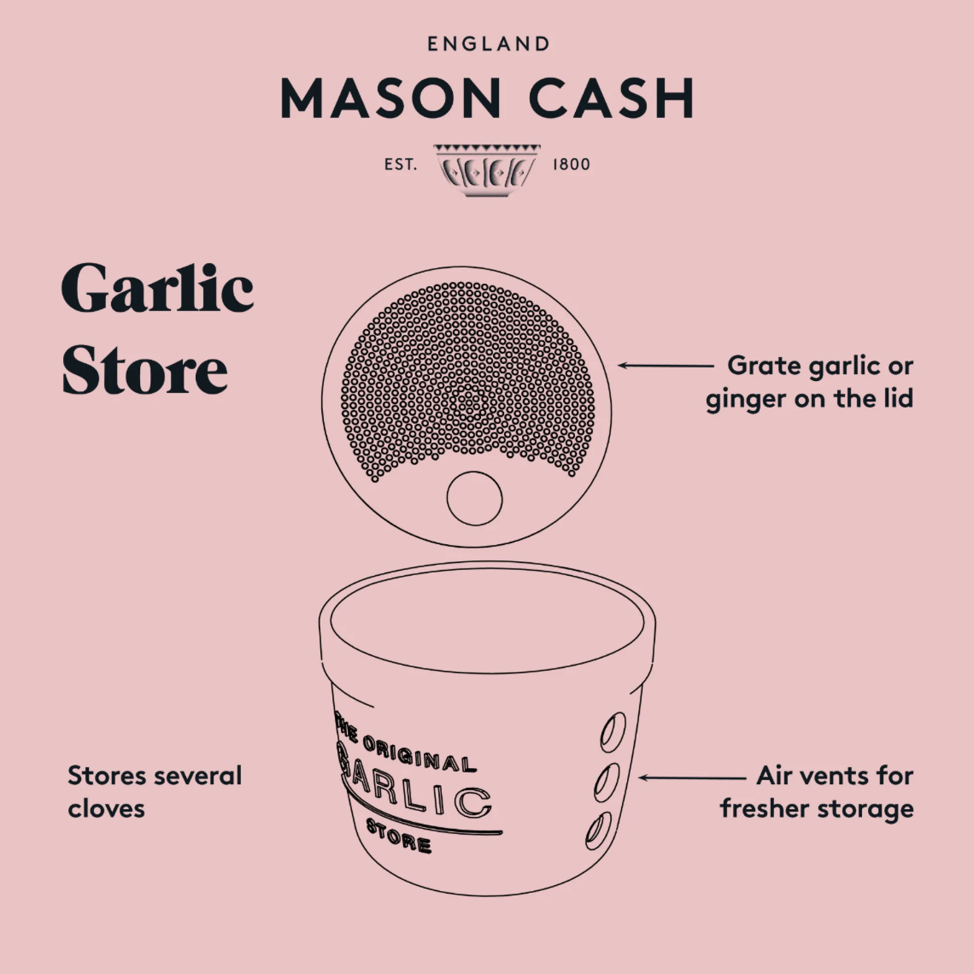 Innovative Kitchen Garlic Store & Grater
