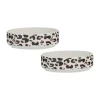 Leopard Print Set Of 2 Cat Bowls 13x4cm