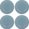 Linear Set Of 4 Blue Dinner Plates