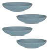 Linear Set Of 4 Blue Pasta Bowls
