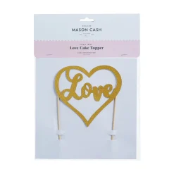 Love Gold Glitter Topper