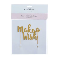 Make A Wish Gold Glitter Topper