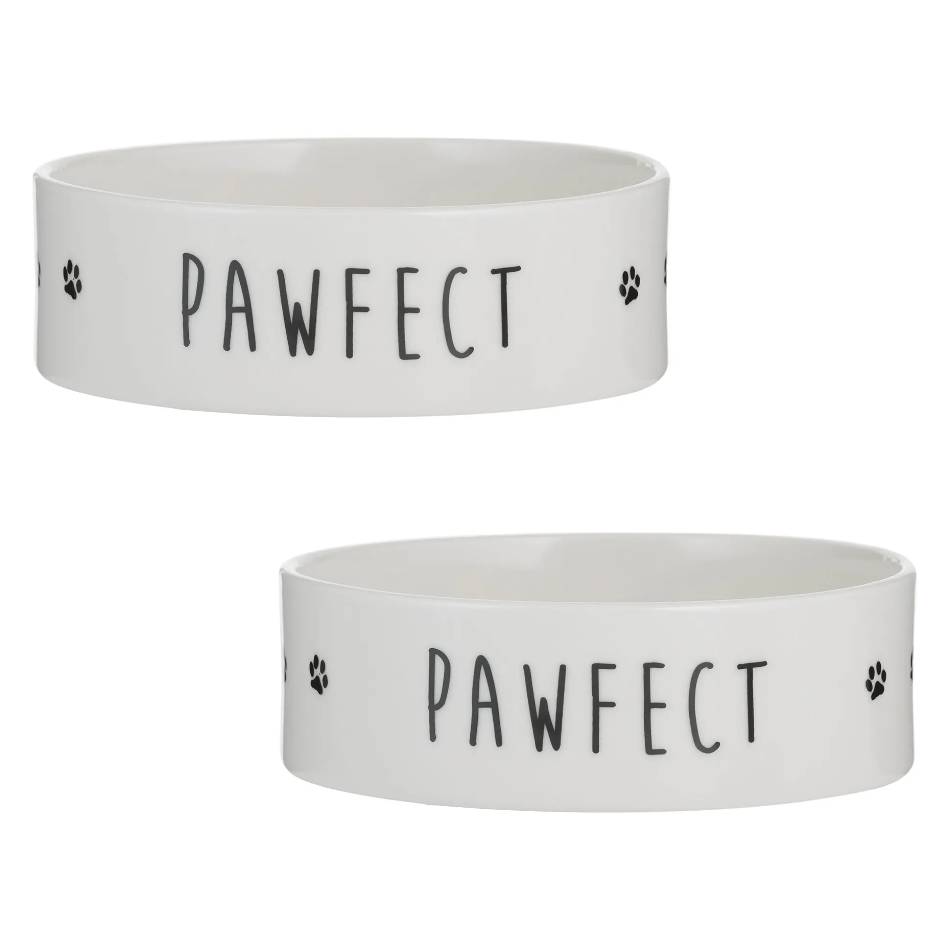 Pawfect Set Of 2 Dog Bowls 15x5cm