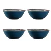 Reactive Blue Set Of 4 Bowls 16.5cm