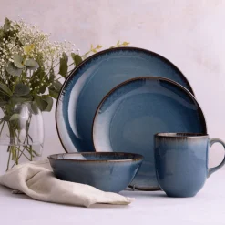 Reactive Blue Set Of 4 Side Plates