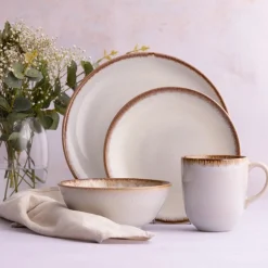 Reactive Cream 12 Piece Dinner Set M/O
