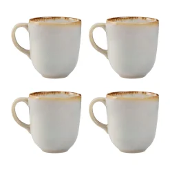 Reactive Cream Set Of 4 Mugs 400ml