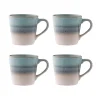 Reactive Fade Set Of 4 Mugs Blue