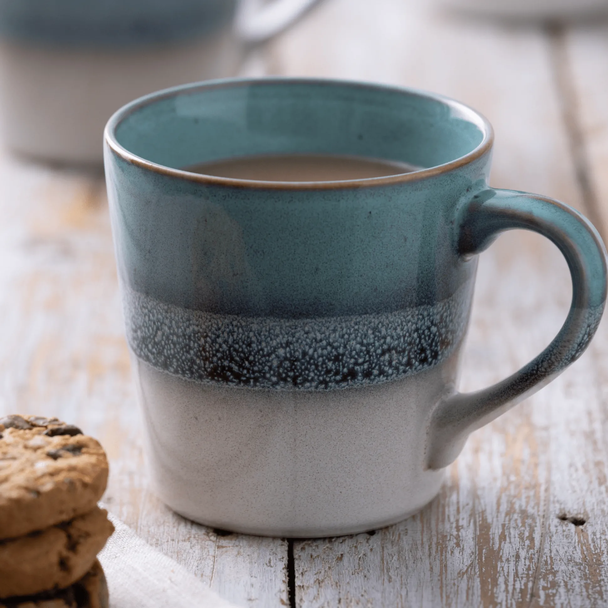 Reactive Fade Set Of 4 Mugs Blue