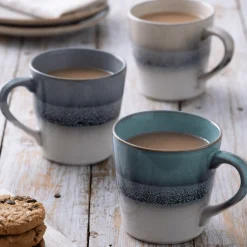 Reactive Fade Set Of 4 Mugs Blue