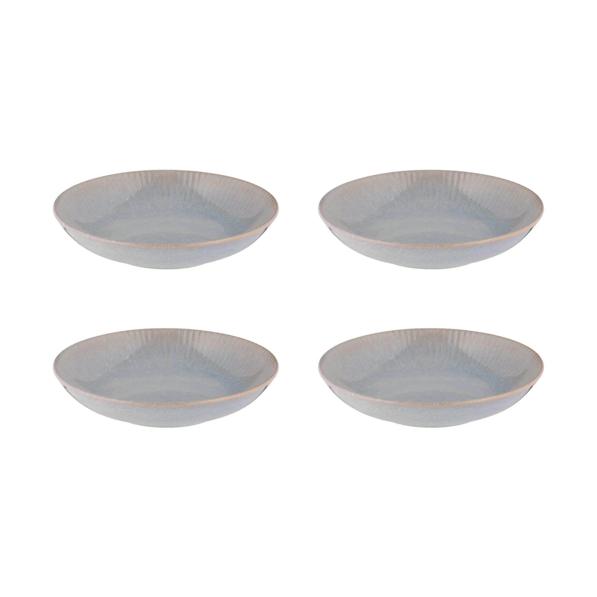 Reactive Linear Grey Set Of 4 Pasta Bowls
