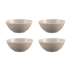 Reactive Linear Grey Set Of 4 Bowls 16cm