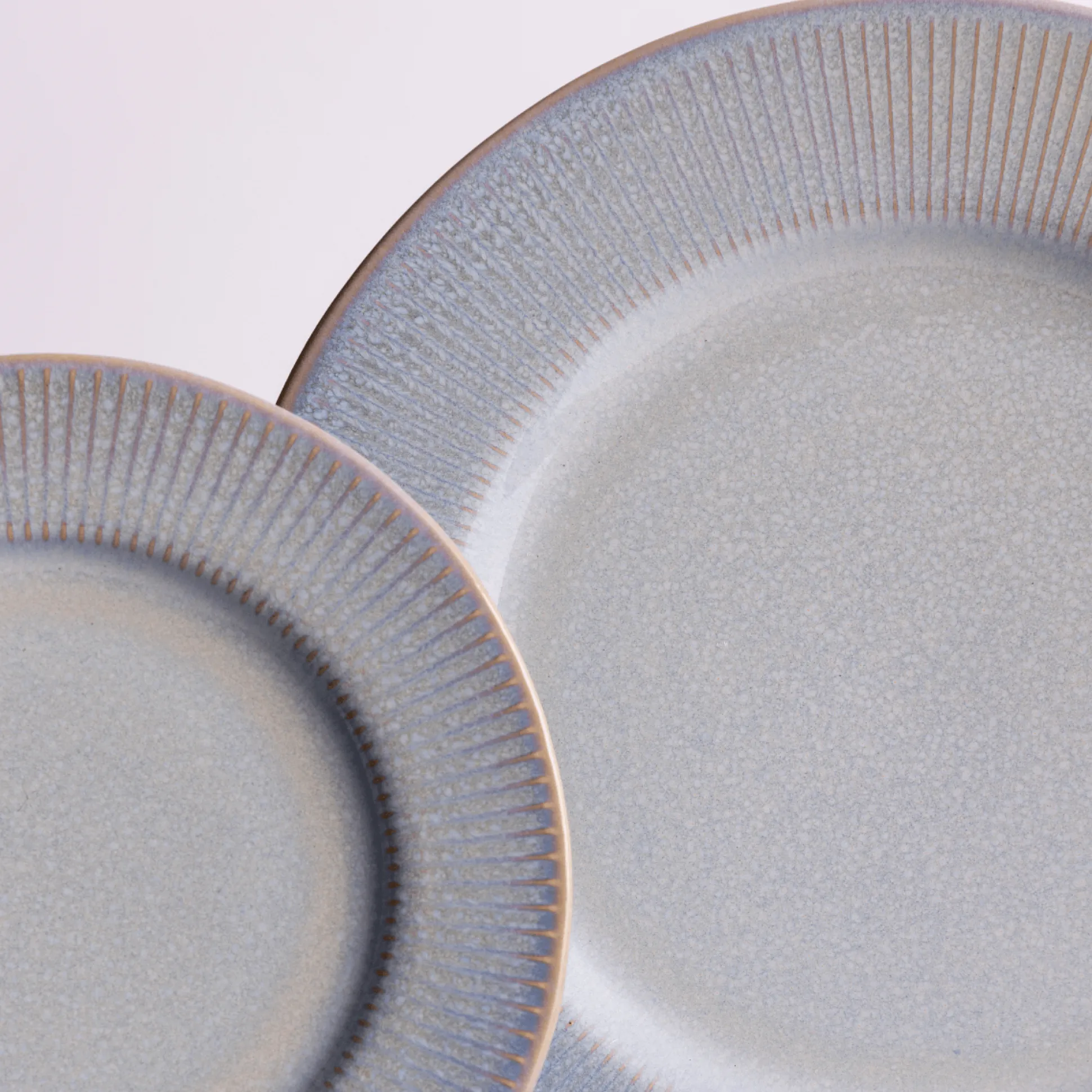 Reactive Linear Grey Set Of 4 Dinner Plates