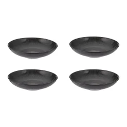 Reactive Linear Set Of 4 Black Pasta Bowls