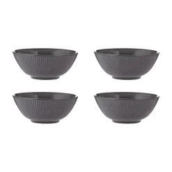 Reactive Linear Set Of 4 Black Bowls 16cm