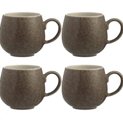 Reactive Set Of 4 Charcoal Mugs 350ml