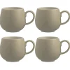 Reactive Set Of 4 Stone Mugs 350ml