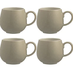 Reactive Set Of 4 Stone Mugs 350ml
