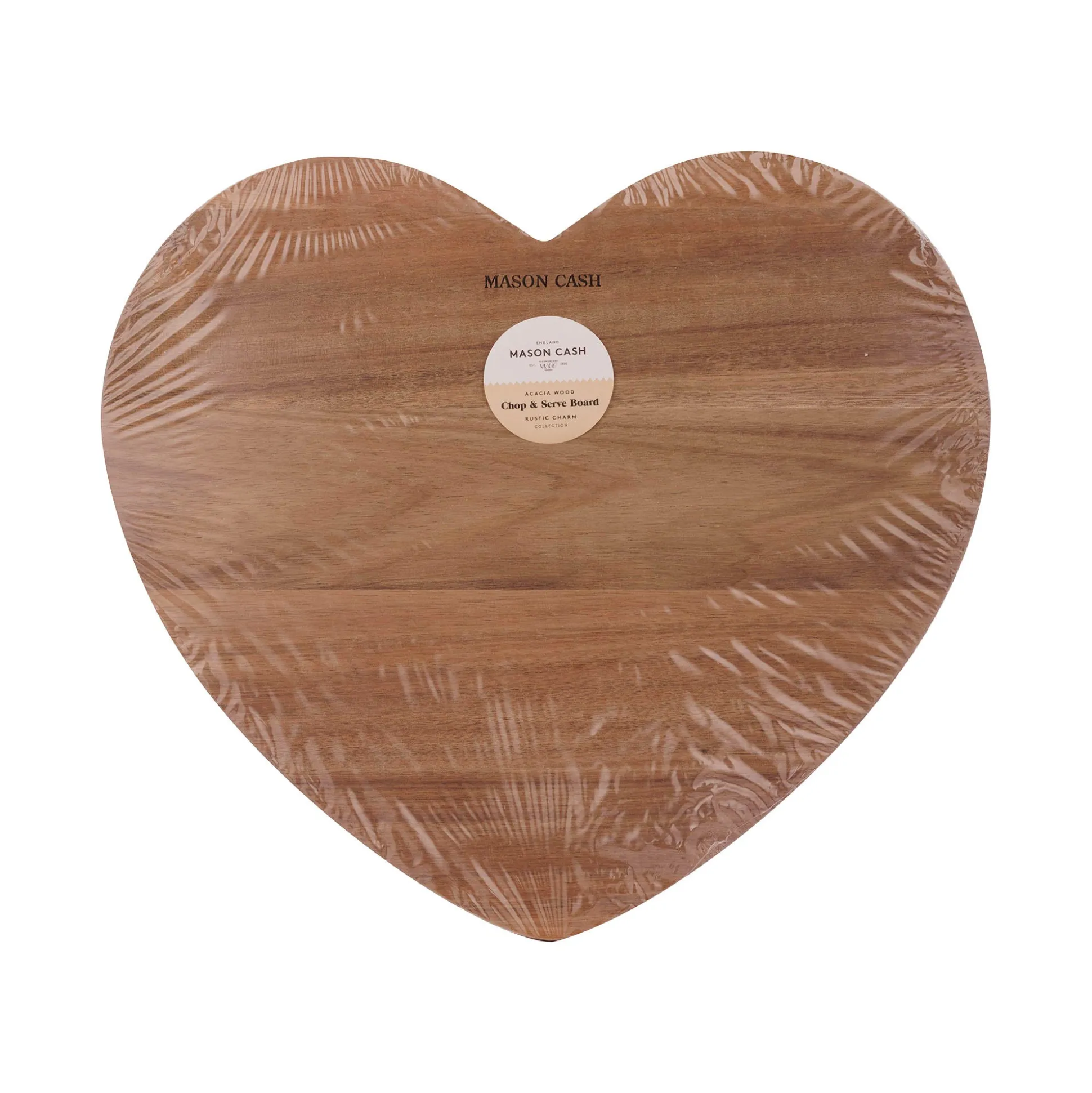 Rustic Charm Heart Chop Board 38cm