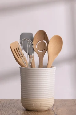 Rustic Charm Utensil Jar 15x12.5cm