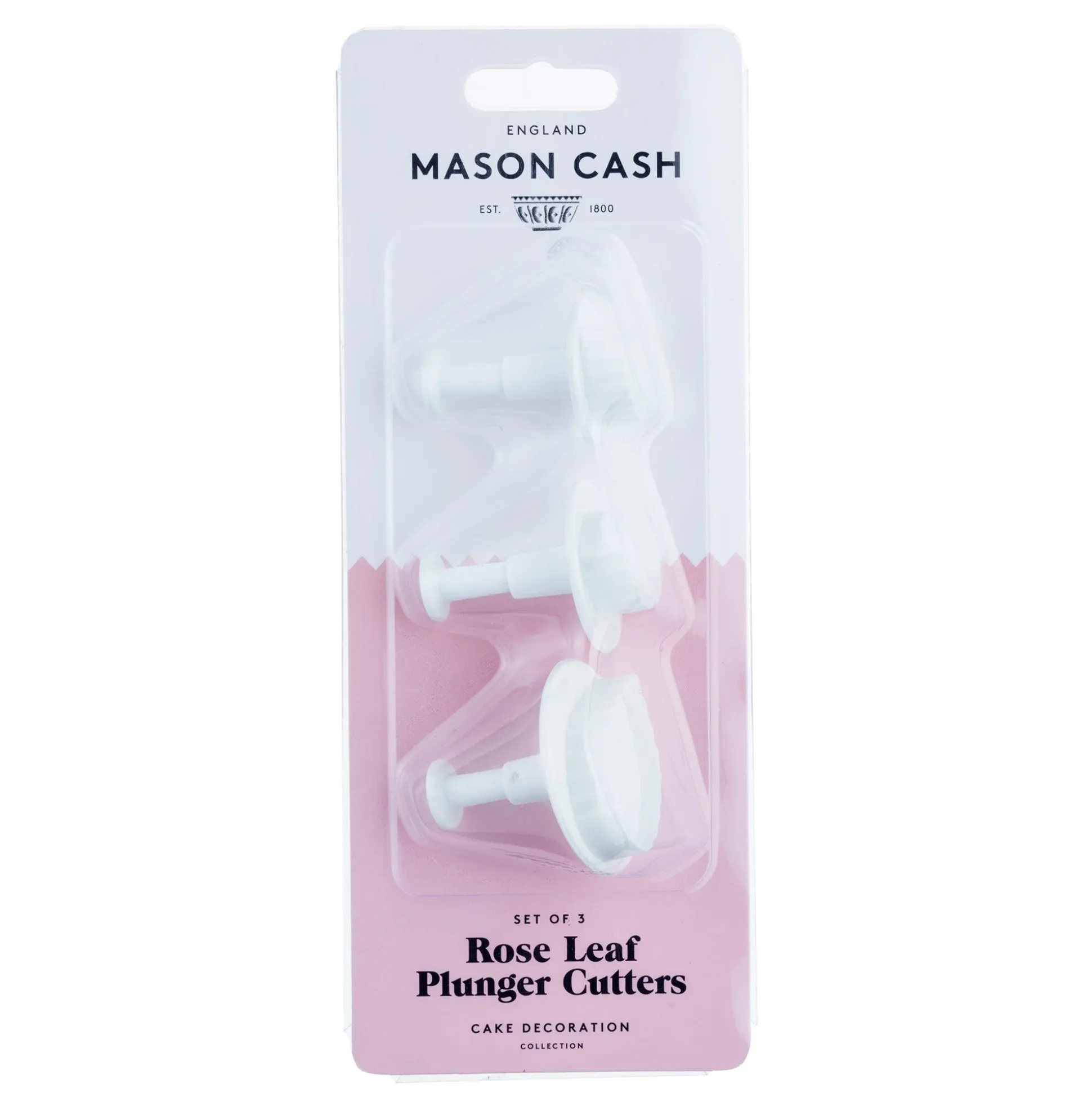 Set Of 3 Rose Leaf Plunger Cutters