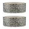 Splatter With Gold Rim Set Of 2 Pet Bowls