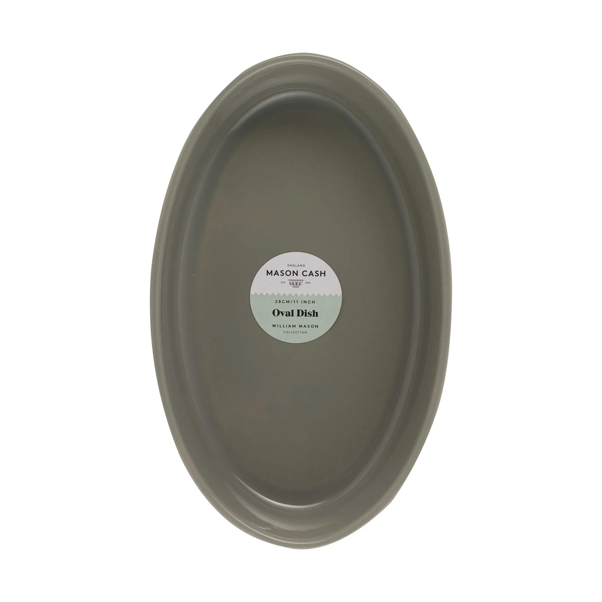 William Mason 28cm Grey Oval Dish