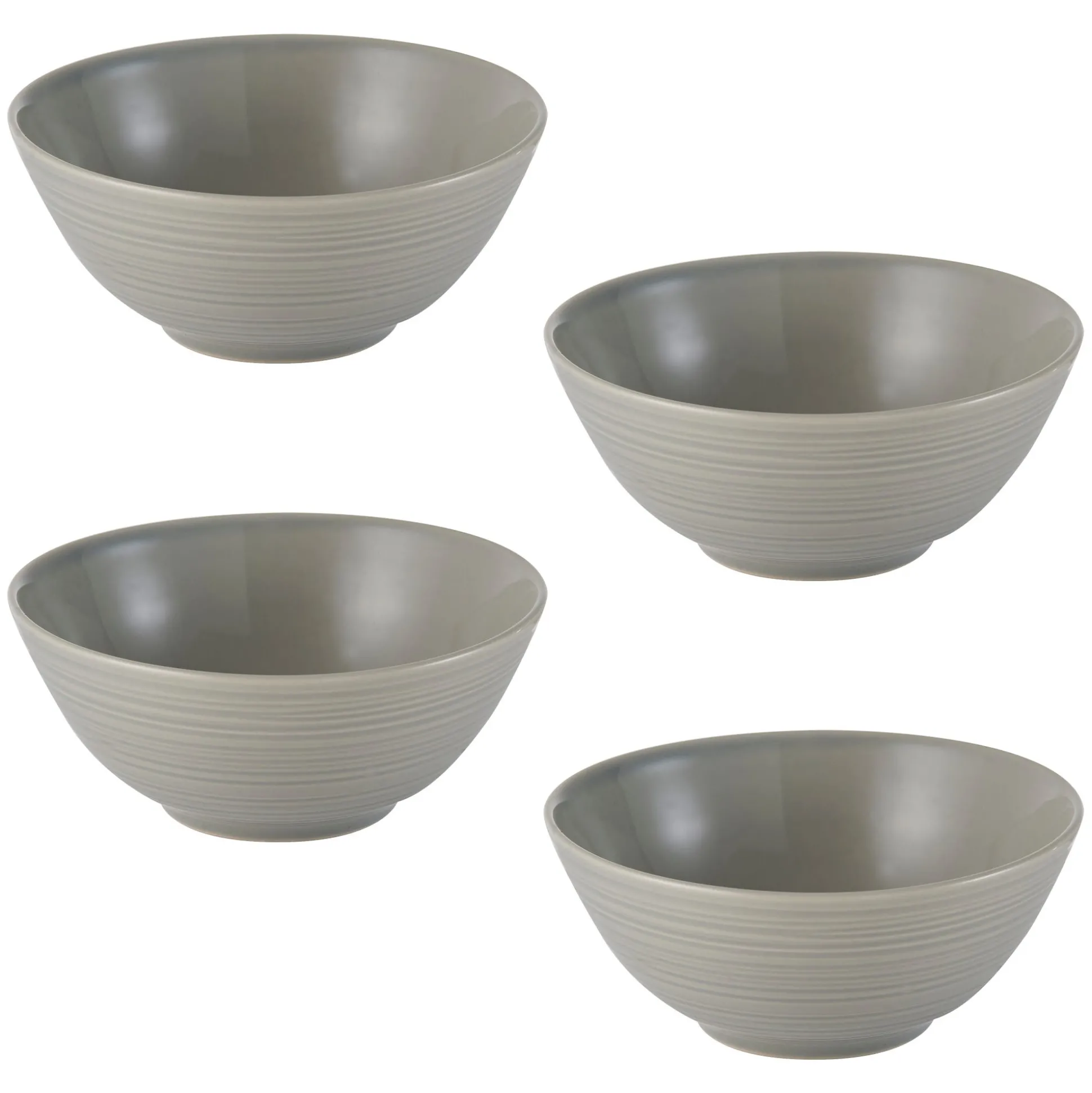 William Mason Set Of 4 Grey Soup/Cereal Bowls