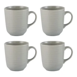 William Mason Set Of 4 Grey Mugs 400ml