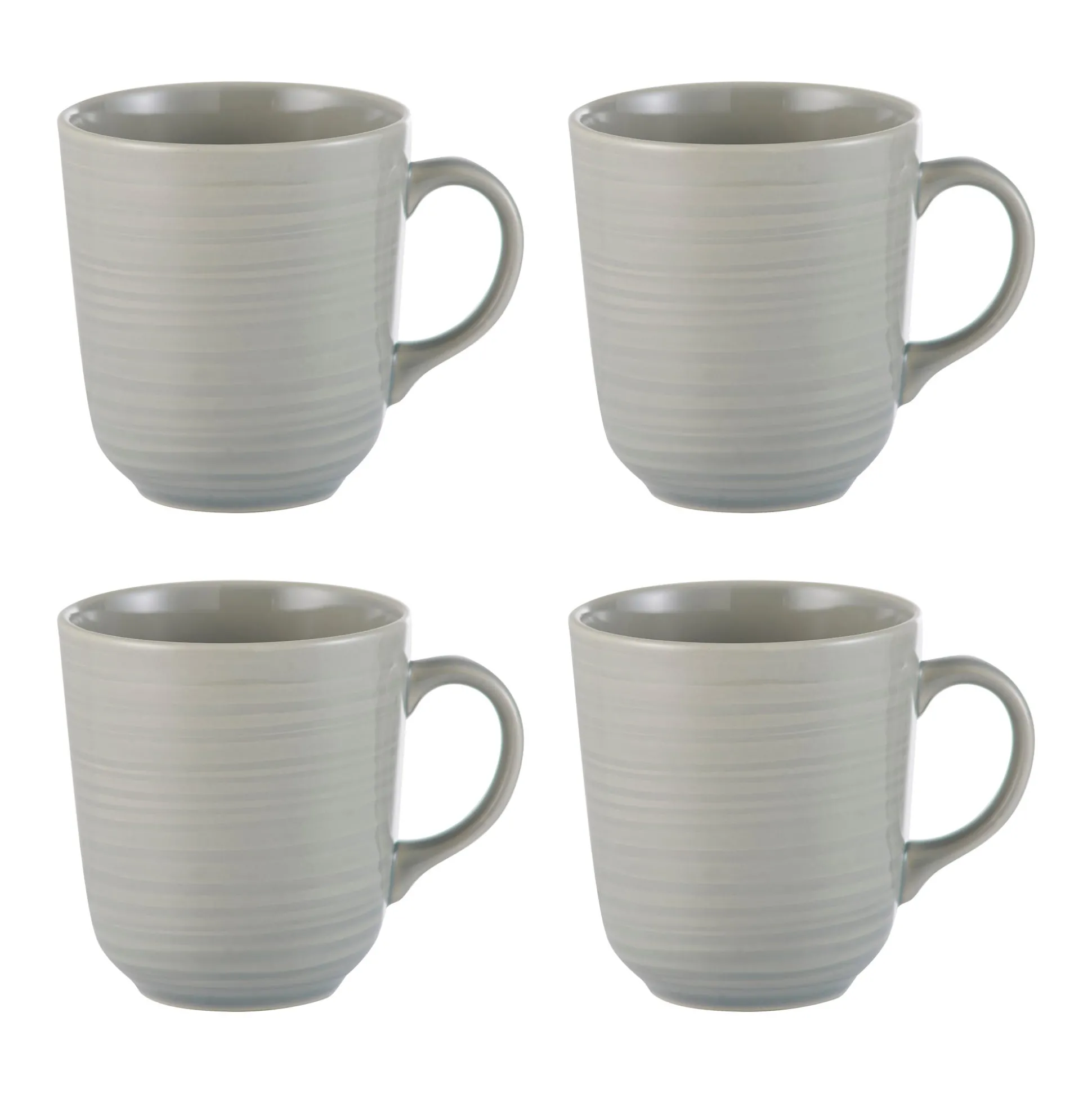 William Mason Set Of 4 Grey Mugs 400ml