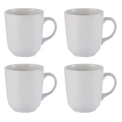 William Mason Set Of 4 White Mugs 400ml